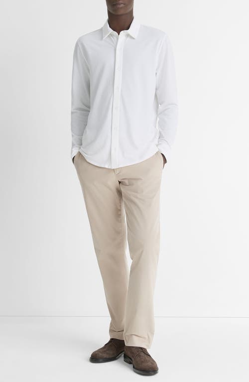 Vince Solid Linen Button Down Shirt In Optic White
