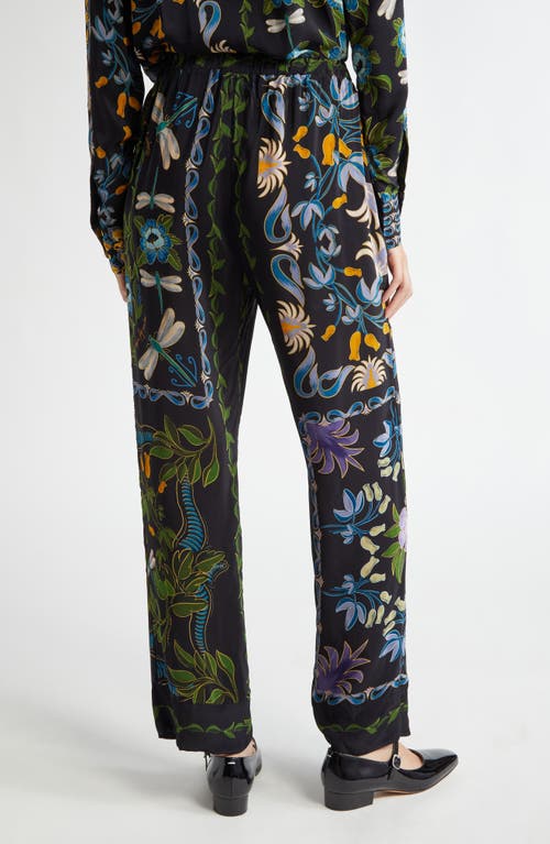 Shop Farm Rio Winter Garden Floral Pants In Winter Garden Black