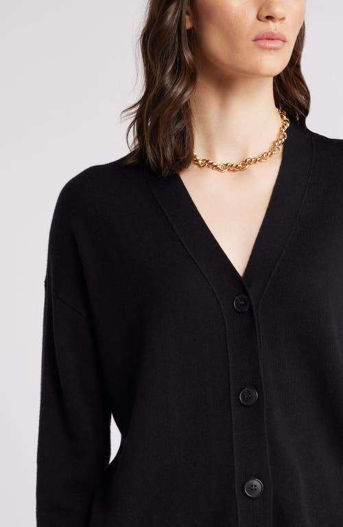 Shop Nordstrom Button Front Cardigan In Black