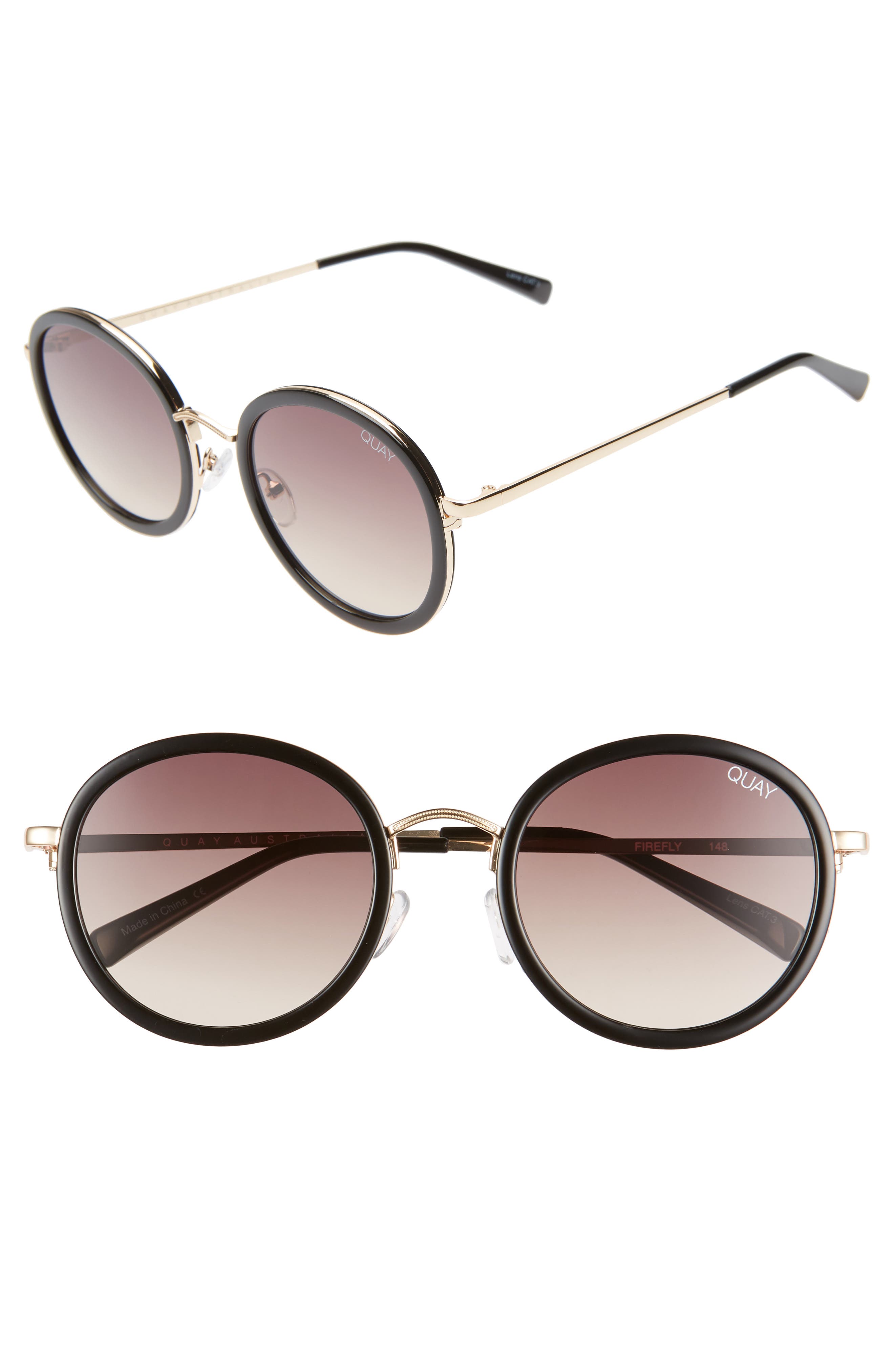 Quay Australia Firefly 52mm Round Sunglasses Nordstrom