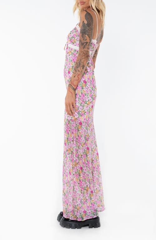 Shop Princess Polly Emily Floral Maxi Slipdress In Pink