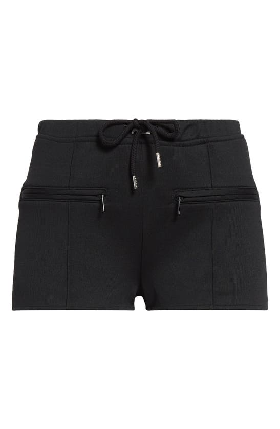 Shop Courrèges Interlock Mini Shorts In Black