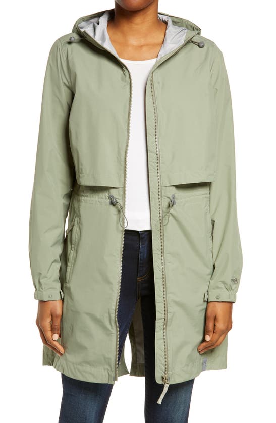 L.l.bean Meridian Hooded Raincoat In Eucalyptus