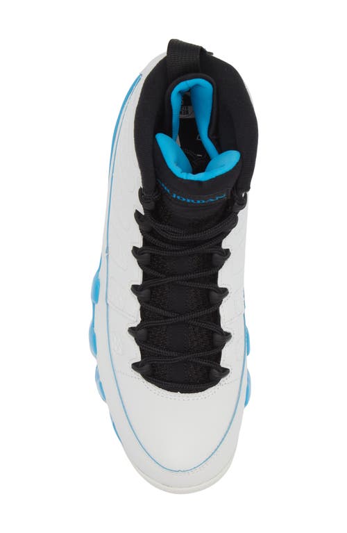 Shop Jordan Air  9 Retro 'powder Blue' High Top Sneaker In Summit White/black/dark Blue