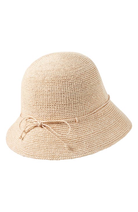 Packable Raffia Cloche