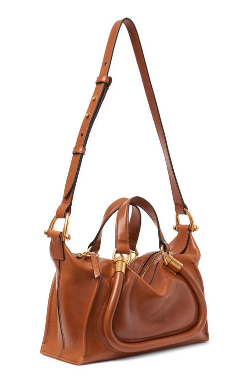 Chloé Paraty 24 Zip Shoulder Bag In Calfskin Leather In Clay Brown