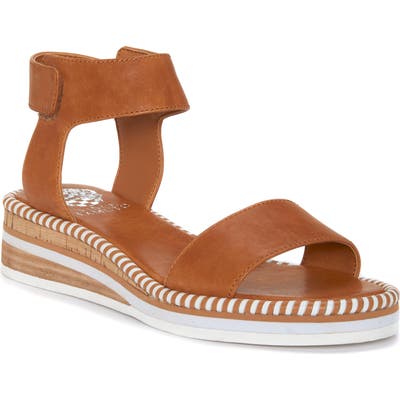 Vince Camuto Moirina Stacked Platform Sandal, Brown