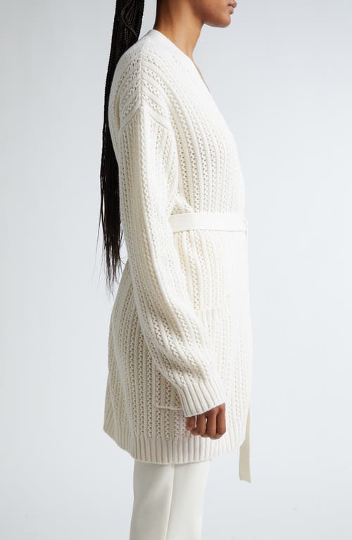 Shop Max Mara Balzac Open Front Wool & Cashmere Cardigan In Vanilla