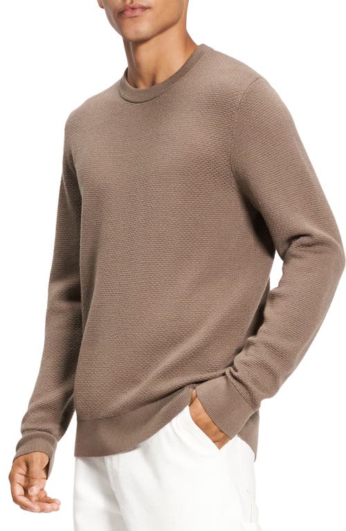 Shop Theory Maden Crew T.novo Me In Dark Taupe