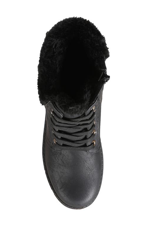 Lamo Kit Faux Fur Lug Boot In Black