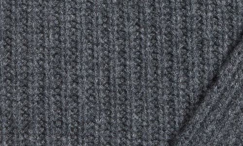 Nordstrom Rib Wool & Cashmere Throw Blanket In Grey Cinder Heather
