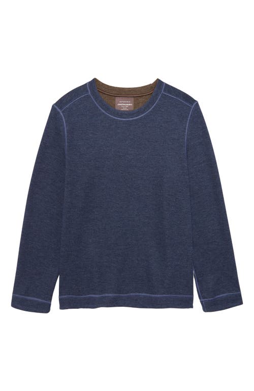 Johnston & Murphy Kids' Reversible Cotton Blend Sweatshirt In Blue