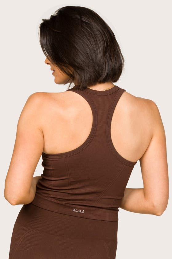 Shop Alala Barre Racer Tank In Coffee