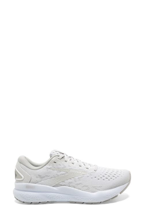 Shop Brooks Ghost 16 Running Shoe In White/white/grey