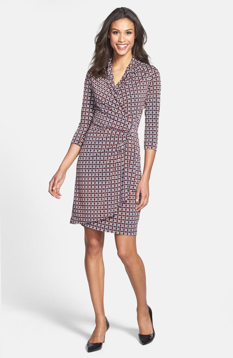 Karen Kane 'Geo Dot' Cascade Wrap Dress | Nordstrom