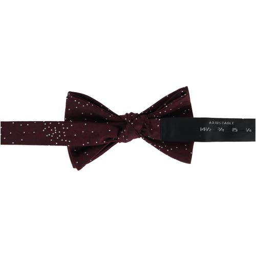Trafalgar Mystere Metallic Star Light Silk Bow Tie In Red