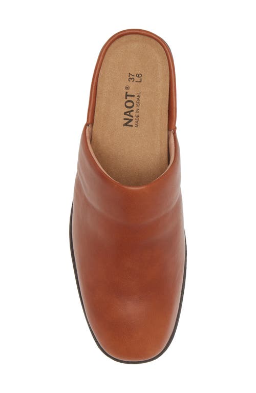 Naot Dedicate Mule In Brown Peanut Leather