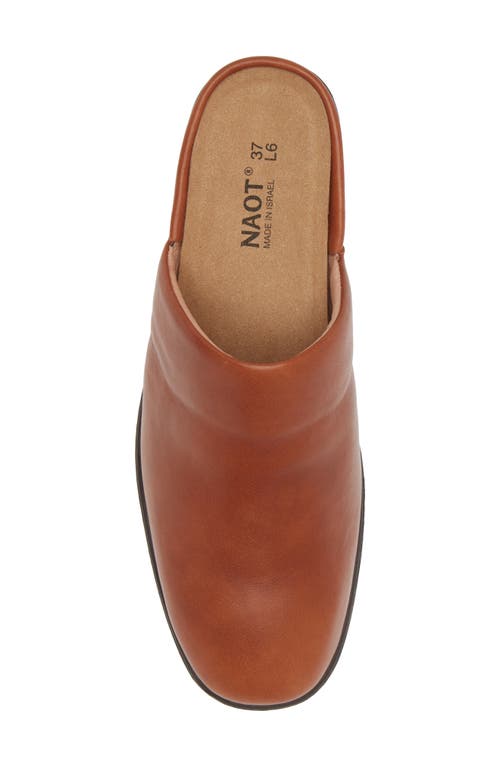 Shop Naot Dedicate Mule In Brown Peanut Leather