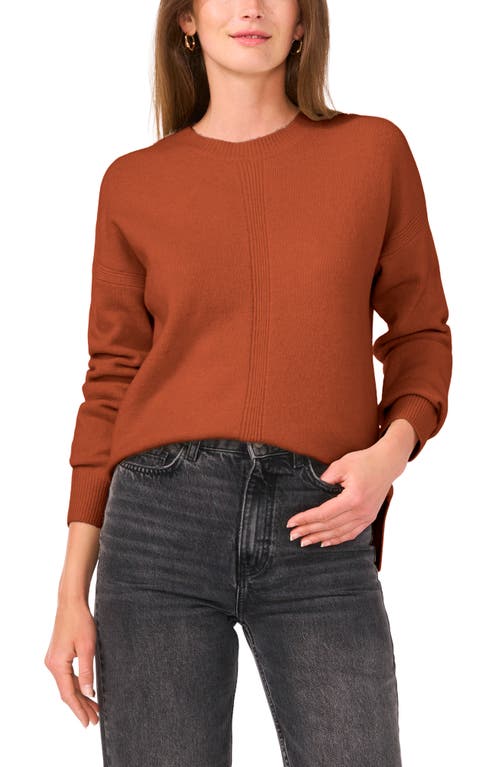 Shop Vince Camuto Cropped Crewneck Sweater In Sierra