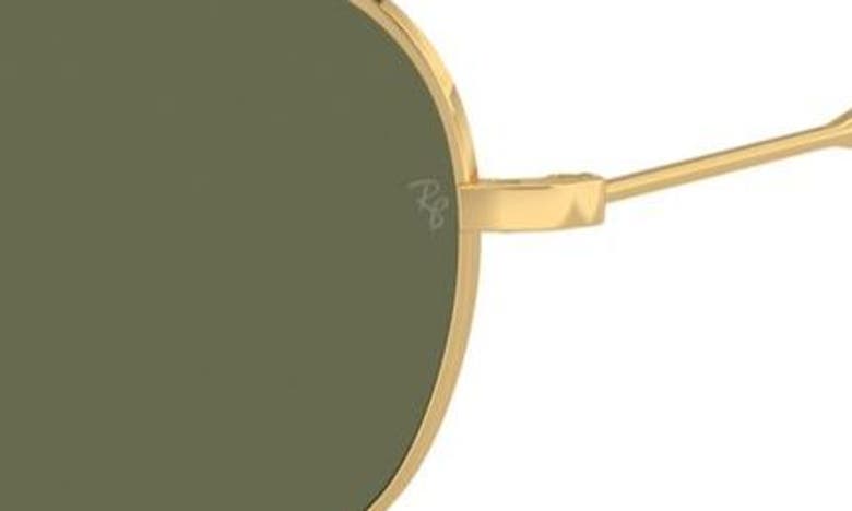 Ray Ban Bain Bridge 60mm Polarized Pillow Aviator Sunglasses In Gold Flash