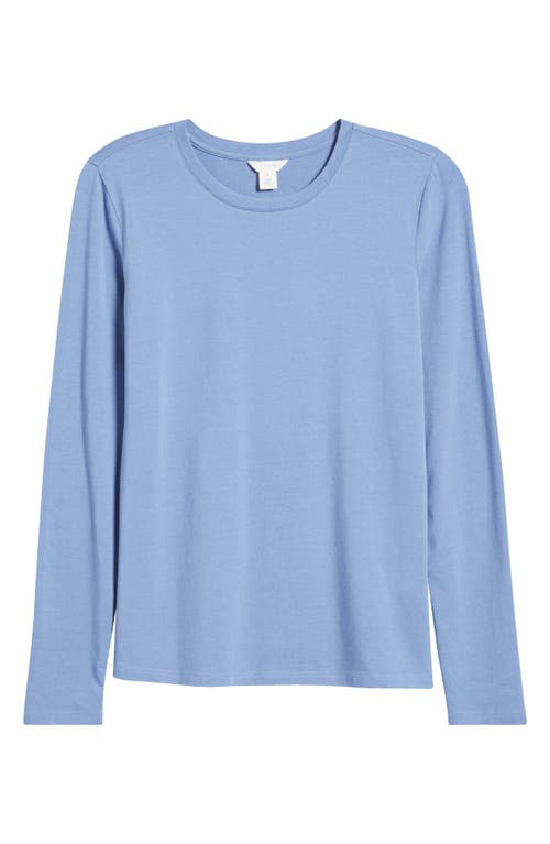 Shop Caslonr Caslon(r) Crewneck Long Sleeve T-shirt In Blue Colony