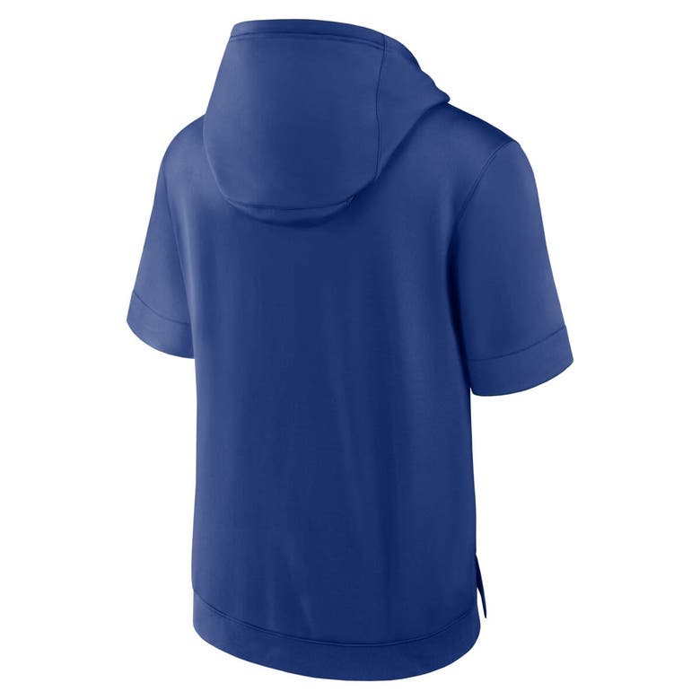 Shop Nike Royal New York Mets Tri Code Lockup Short Sleeve Pullover Hoodie