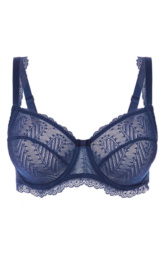 Shop Simone Perele Canopee Underwire Bra In Midnight