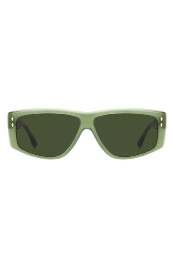Isabel Marant 52mm Flat Top Sunglasses In Green