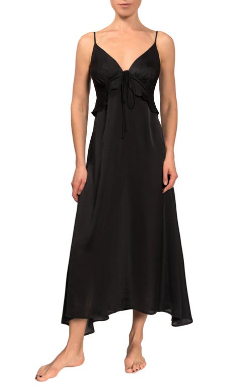 Everyday Ritual Empire Ruffle Satin Nightgown at Nordstrom,