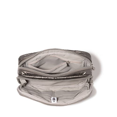 Baggallini Modern Belt Bag Sling In Gunmetal Puff
