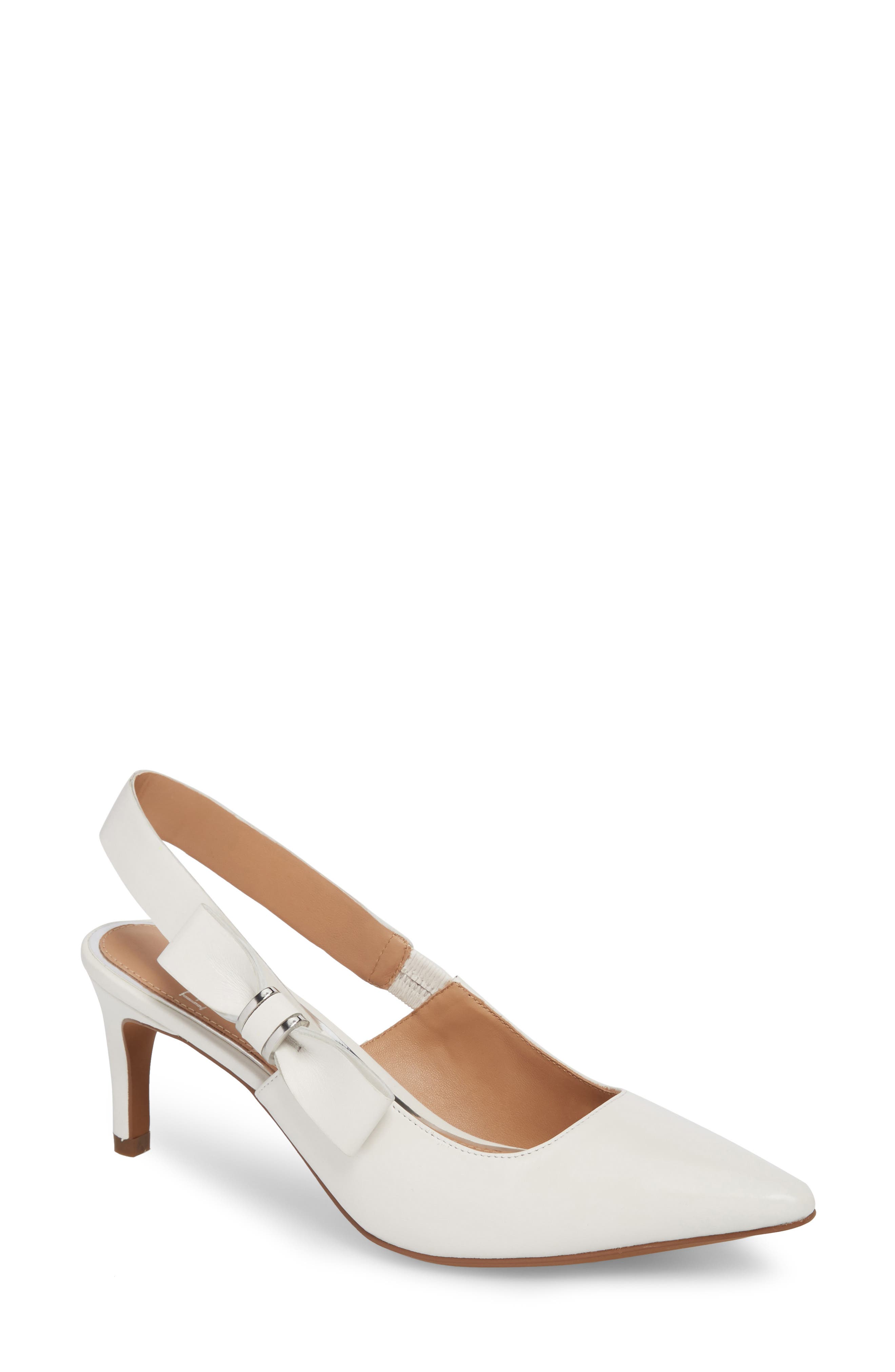 Linea Paolo Cora Slingback Pump, Ivory