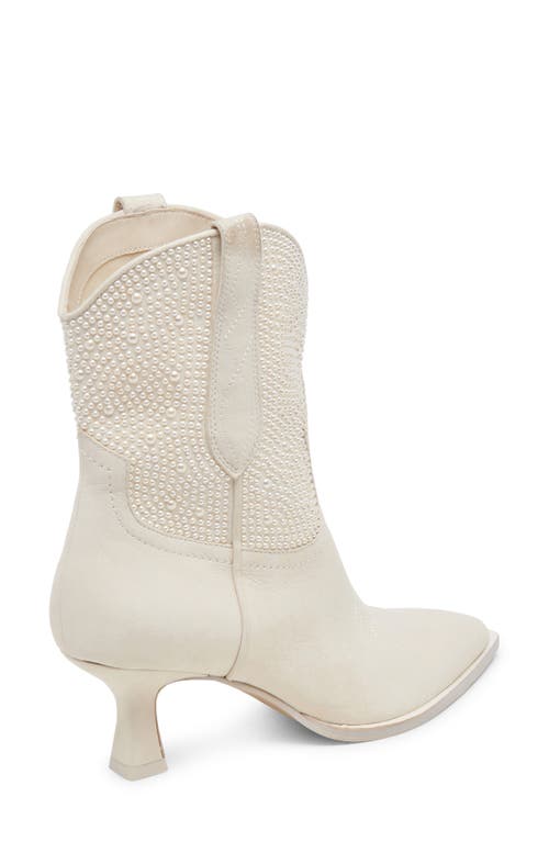 Shop Dolce Vita Angel Pointed Toe Western Boot In White Leather