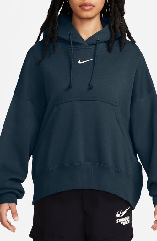 Shop Nike Sportswear Phoenix Fleece Pullover Hoodie In Navy/sail