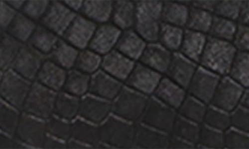 Munro Lennox Slip-on Sneaker In Black Croc Nubuck