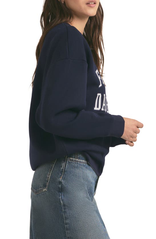 Shop Favorite Daughter Collegiate Cotton Blend Sweatshirt In Navy