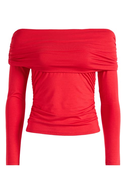 REFORMATION REFORMATION FLORENTINA DRAPED OFF THE SHOULDER KNIT TOP