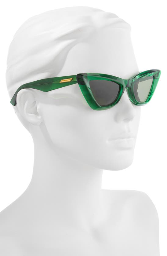 Shop Bottega Veneta 53mm Cat Eye Sunglasses In Green