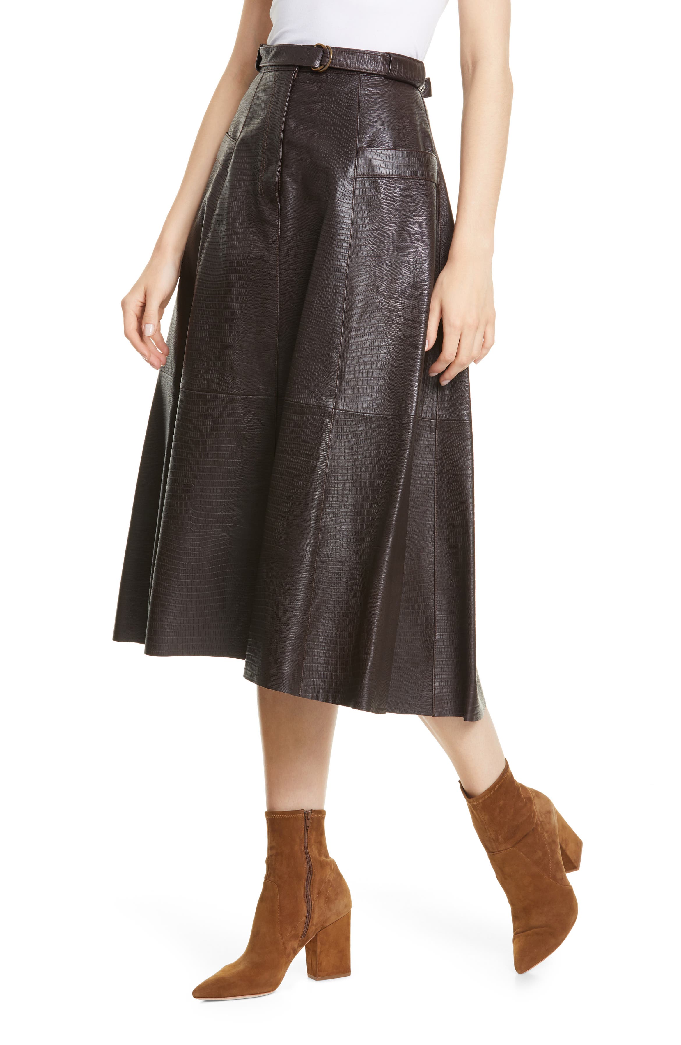 Nili Lotan Lila Leather Skirt | Nordstrom