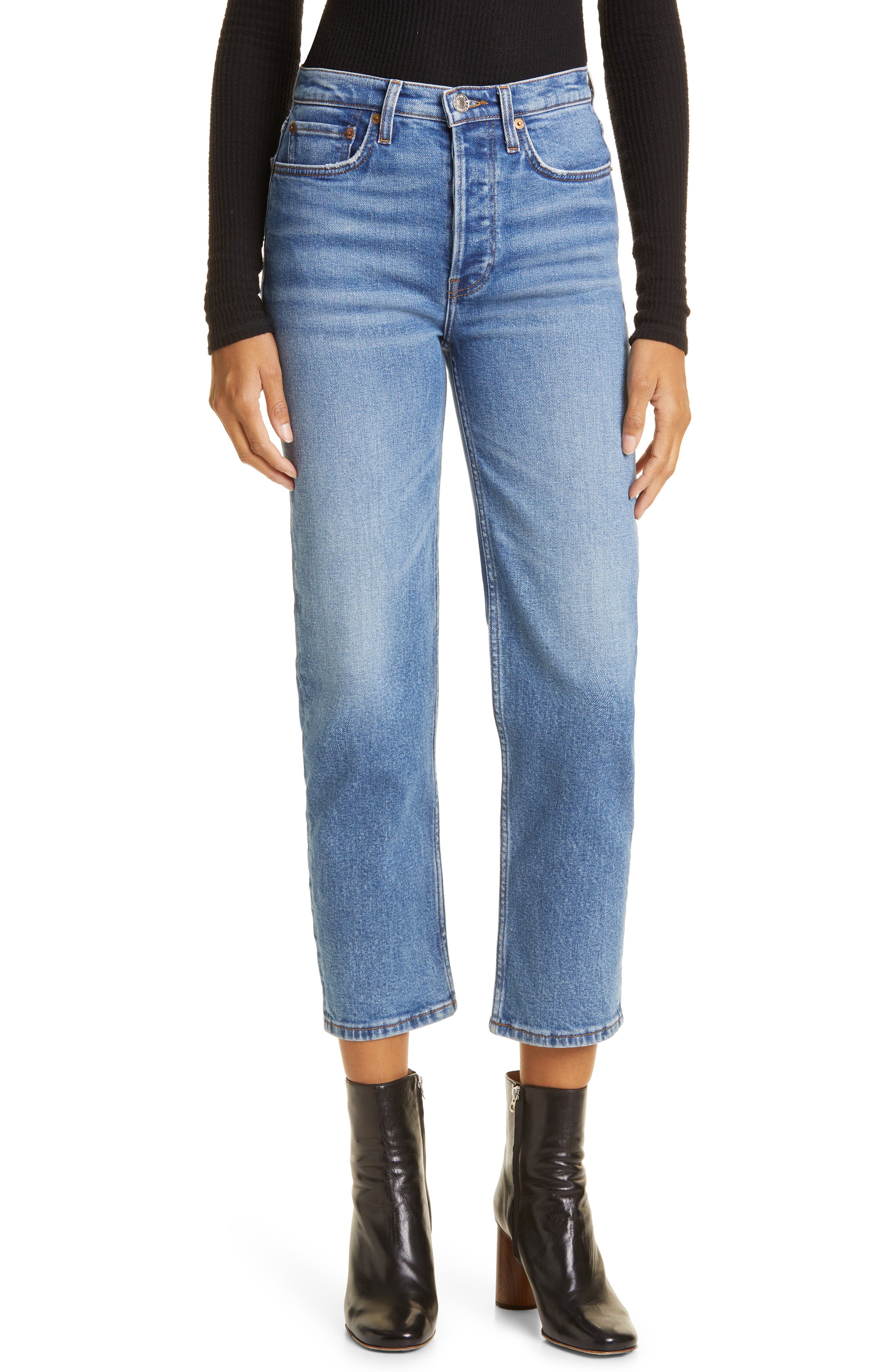 70s Stove Pipe Cropped Jeans | Nordstrom