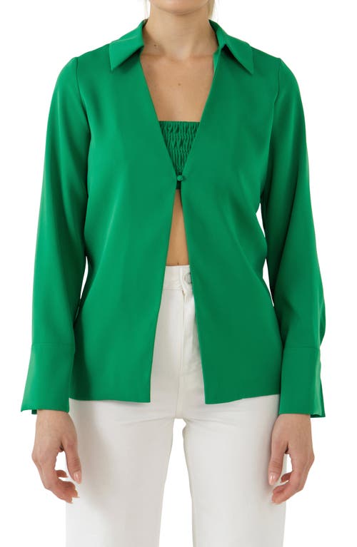 GREY LAB GREY LAB COLLARED OPEN SUIT TOP