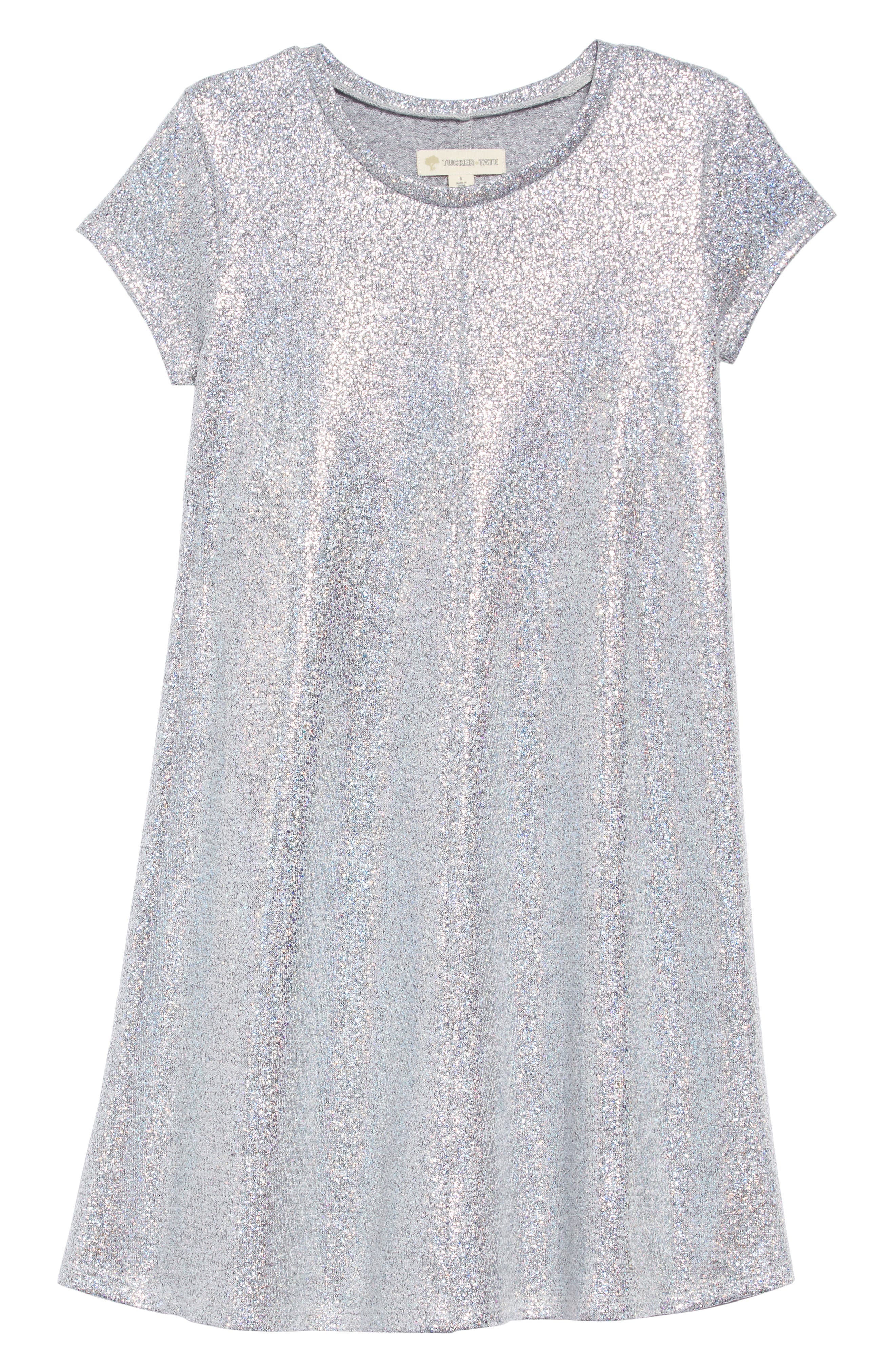 Tucker + Tate Super Sparkle Dress in Metallic Silver