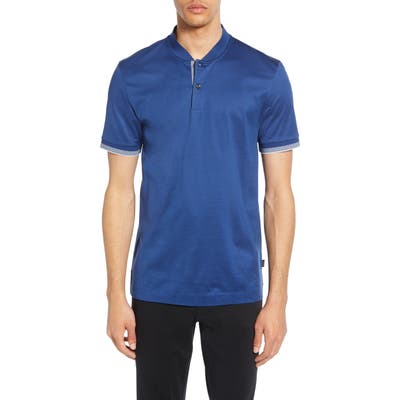 Boss Pal Slim Fit Jersey Henley, Blue