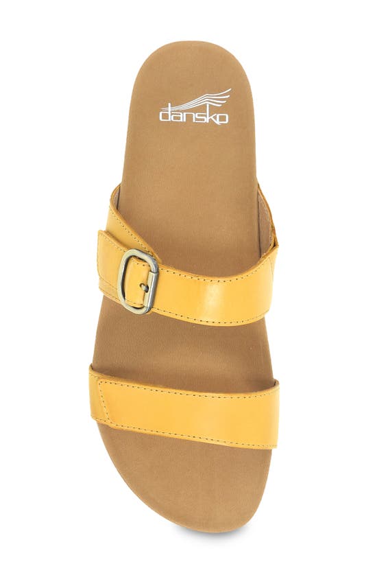Shop Dansko Justine Slide Sandal In Yellow