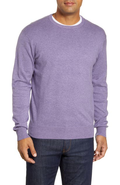 Peter Millar Crown Crewneck Sweater In Plum Stone