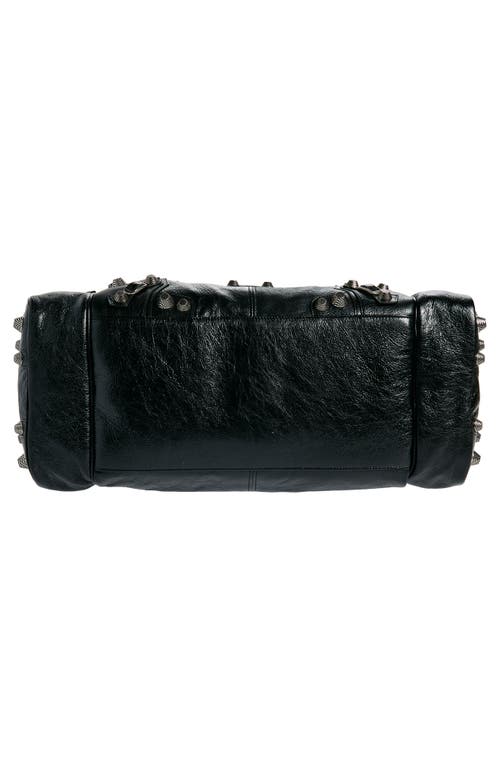 Balenciaga Le Cagole Leather Duffle Bag In Black