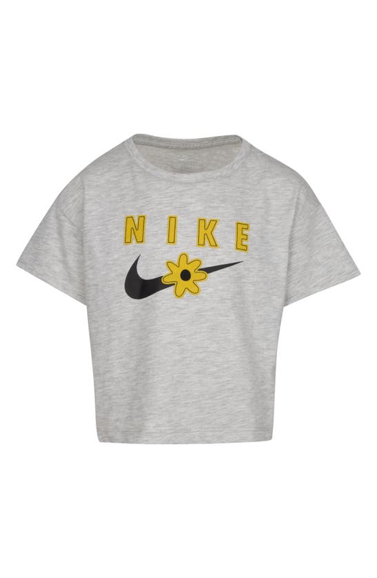 Nike Kids' Fashion Patch Cotton T-shirt In Grey Heather