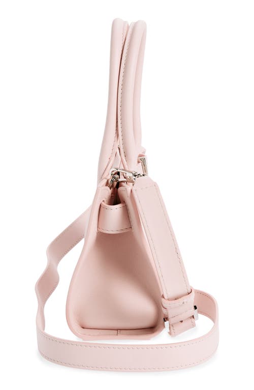 Versace Medusa Small Belted Leather Tote In Dusty Rose-palaldium