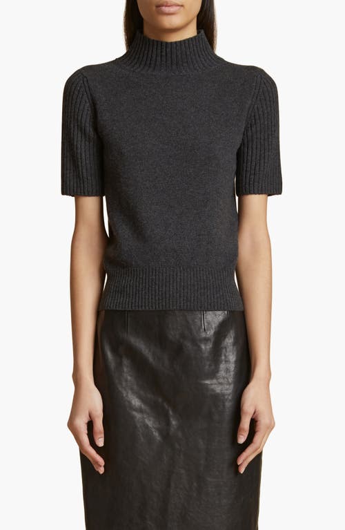 Shop Khaite Cecil Cashmere Mock Neck Sweater In Storm