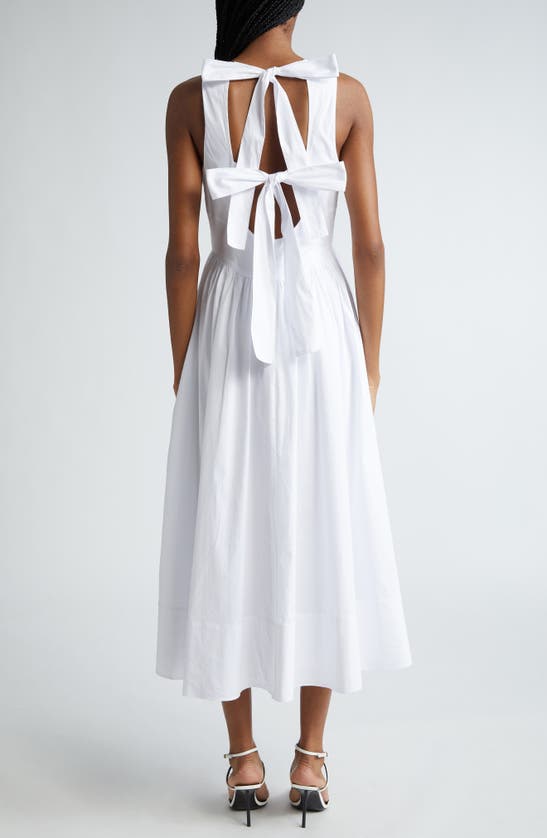 Shop Cinq À Sept Benita Sleeveless Cotton Blend Dress In White