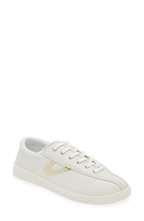 Nylite Sneaker in White/Light Gold